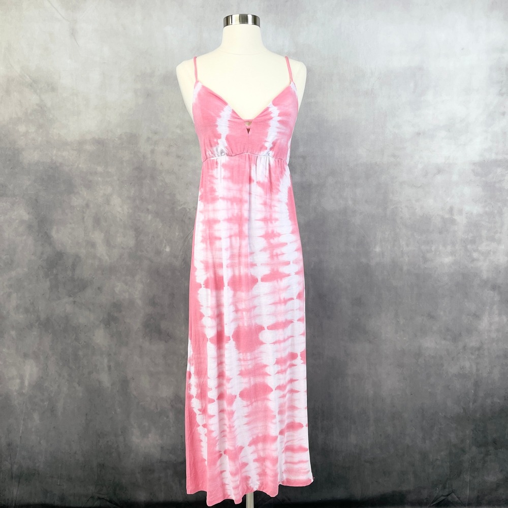 Tie Dye Babydoll Dress Small‎ Pink Sun Beachy Resort Fairy Grunge Indie Vacay
